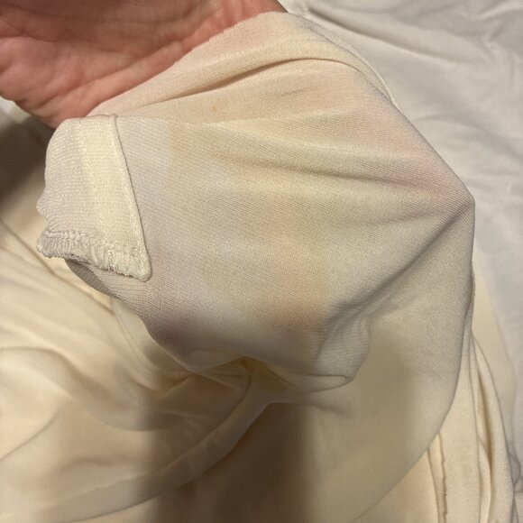 Express Y2K Ivory Chain Cowl Neck Flowy Tank Top Party Medium - Picture 7 of 7